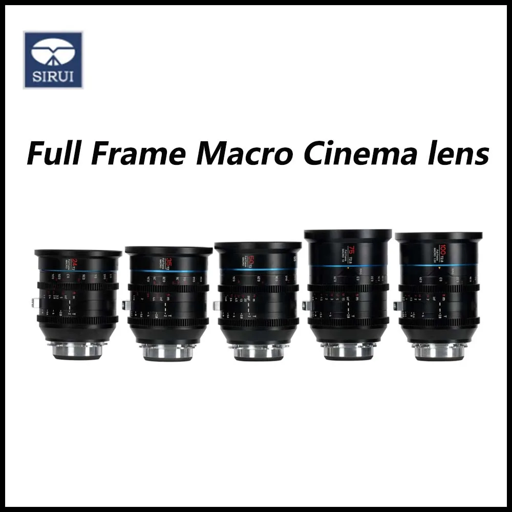 Sirui Full Frame Macro Cine Lens 24Mm 35Mm 50Mm 100Mm T2.8 T2 1:1.5 Obiettivo Macro Film Per Pl Ef Mount Camera