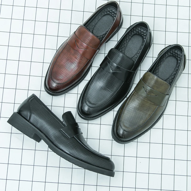 الكلاسيكية شقة عارضة الأعمال أحذية من الجلد حذاء ر...