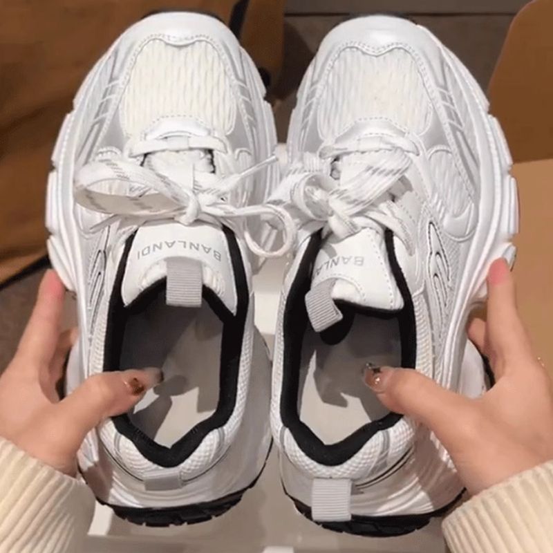 Thick-soled Little White Shoes 2025 Spring and Autumn Versatile, Lightweight and Non-slip Sports Dad Shoes for Women High-value