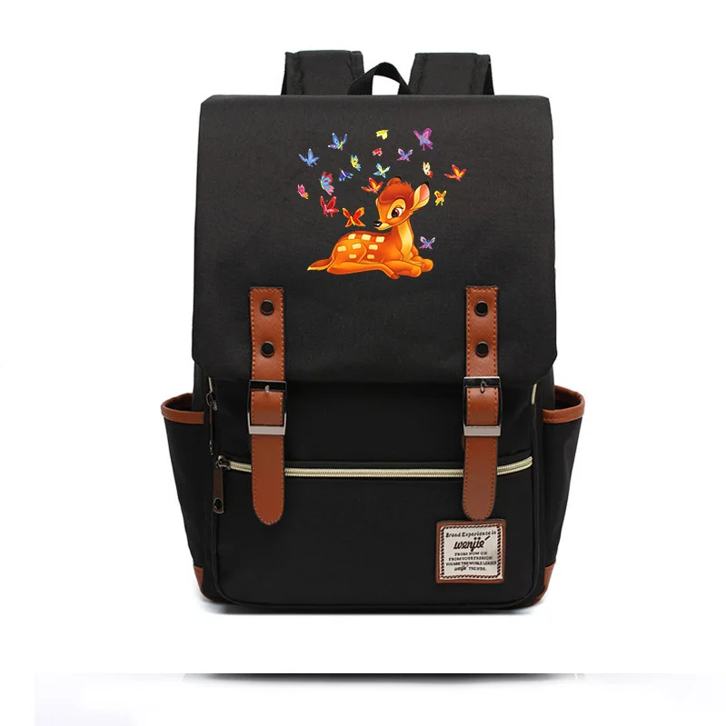 

Cartoon Disney Bambi Backpack Boys Girls School Bag Teenager laptop Bag Women Men Backpacks Casual Travel Rucksack Mochila