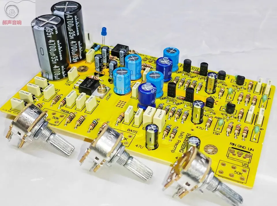 Kit Scheda Preamplificatore Per Controllo Tono Bassi/Alti/Medi – Fai-da-te Audio Hi-Fi Con Alimentazione Doppia 15V E Filtro Antirumore, Dimensioni 110x54 Mm