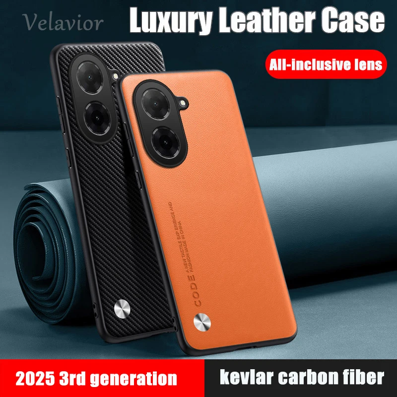 Luxury PU Leather Shockproof Phone Case - Full Protection Back Cover