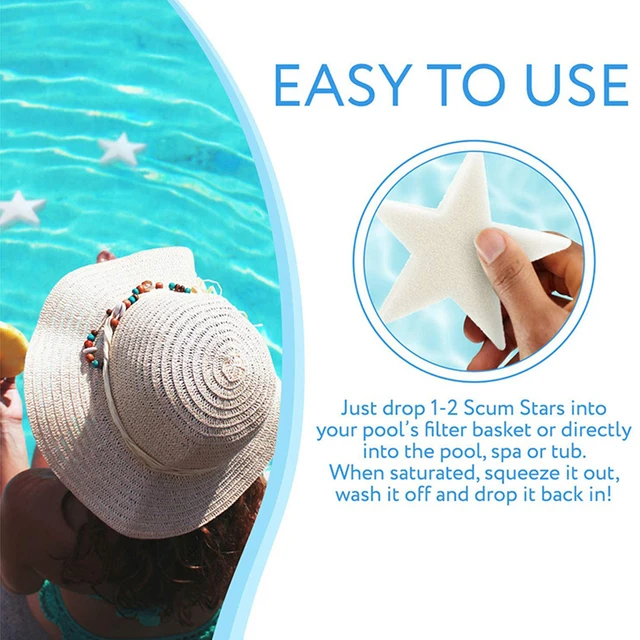 5/10Db Csillag Alakú Tisztítás Szivacs Úszó Olaj Elnyelő Úszómedence Szűrők Scum Kiegészítő - Image 5