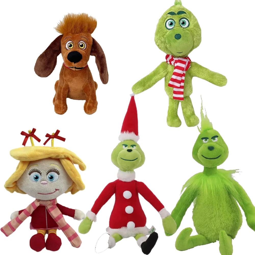 Grinch Plush Toy - Cartoon Style Holiday Decor and Gift