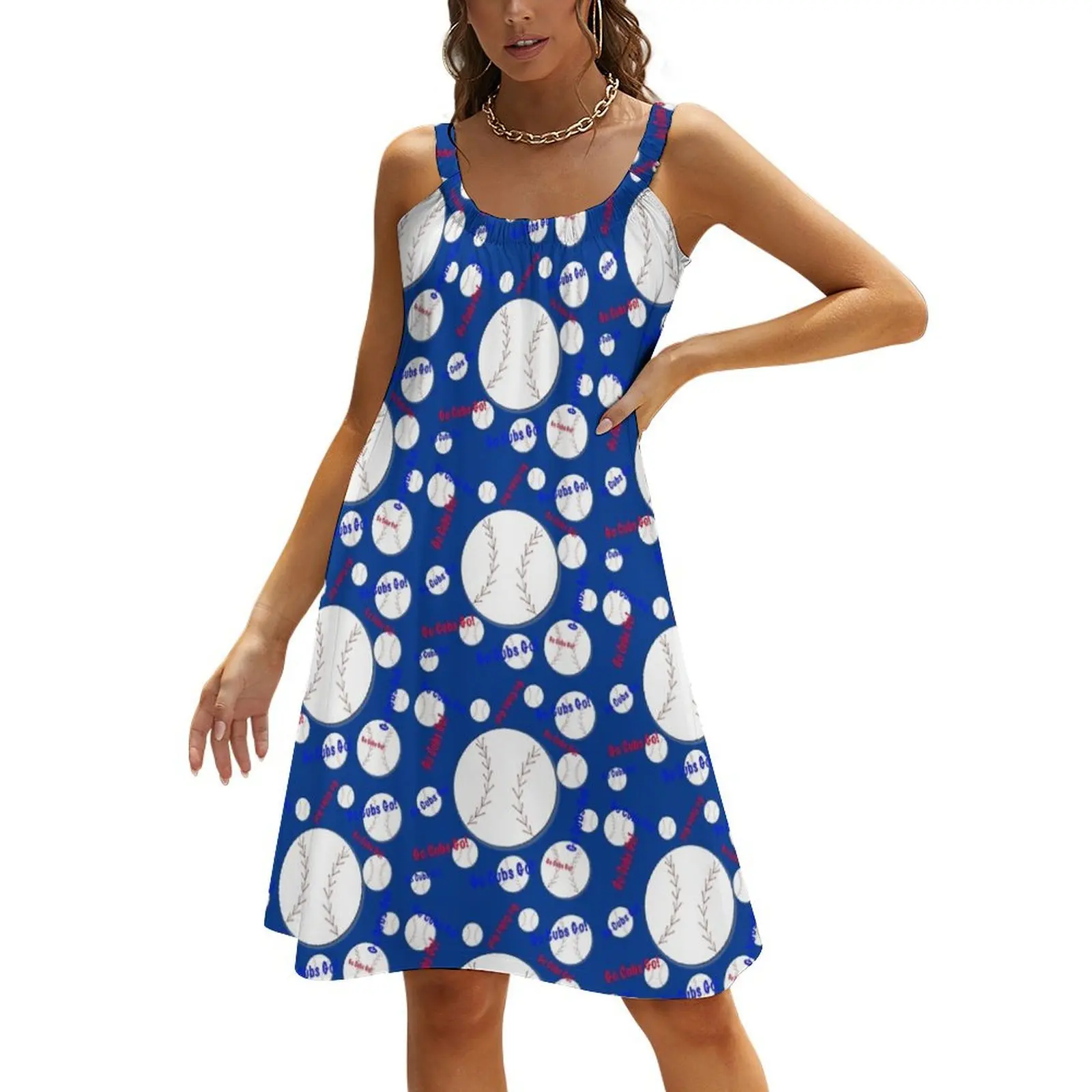 

Go Cubs Go! Baseball Beach Sling Skirt party dresses women elegant dresses for women summer dress korean women