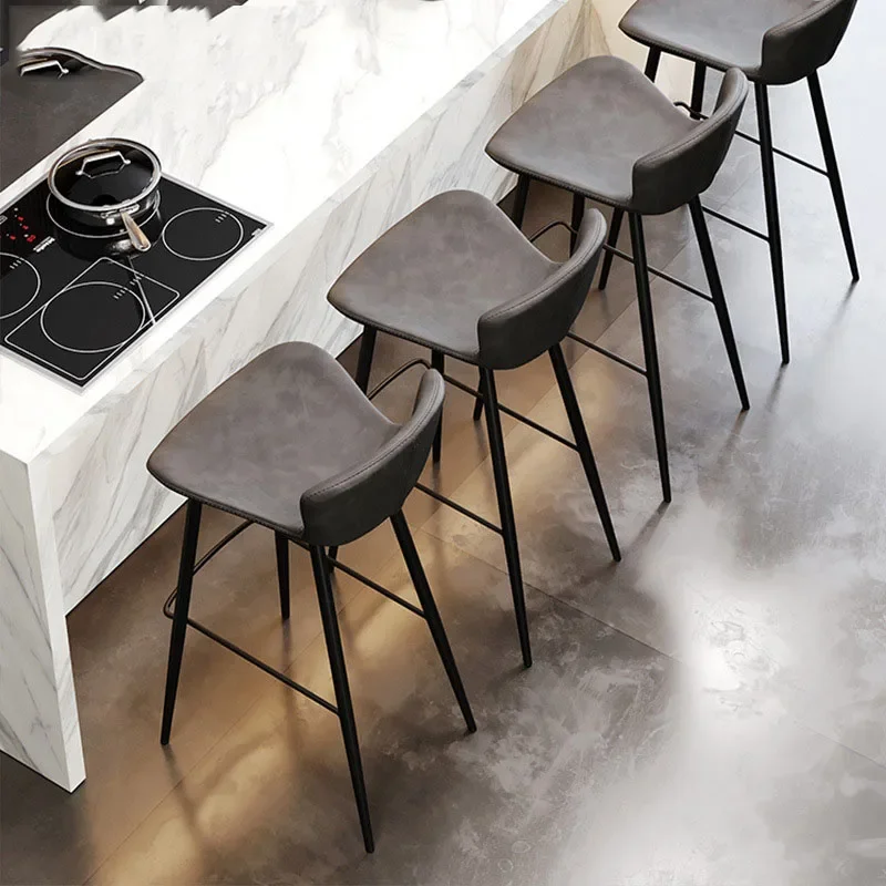 Replica Designer Bar Chair Home Counter Kitchen Velvet Swivel High Bar Stool Restaurant Sillas Para Comedor Canteen Furniture