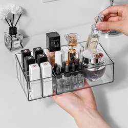 Transparent Makeup and Skincare Organizer with Adjustable Dividers (1pc)