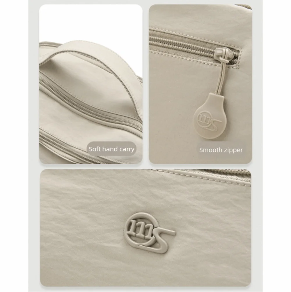 Modische Schultertasche mit langem Riemen, große Kapazität, wasserdichte Umhängetasche, Nylon, mehrschichtige Crossbody-Tasche, Arbeitstasche – Detail 3