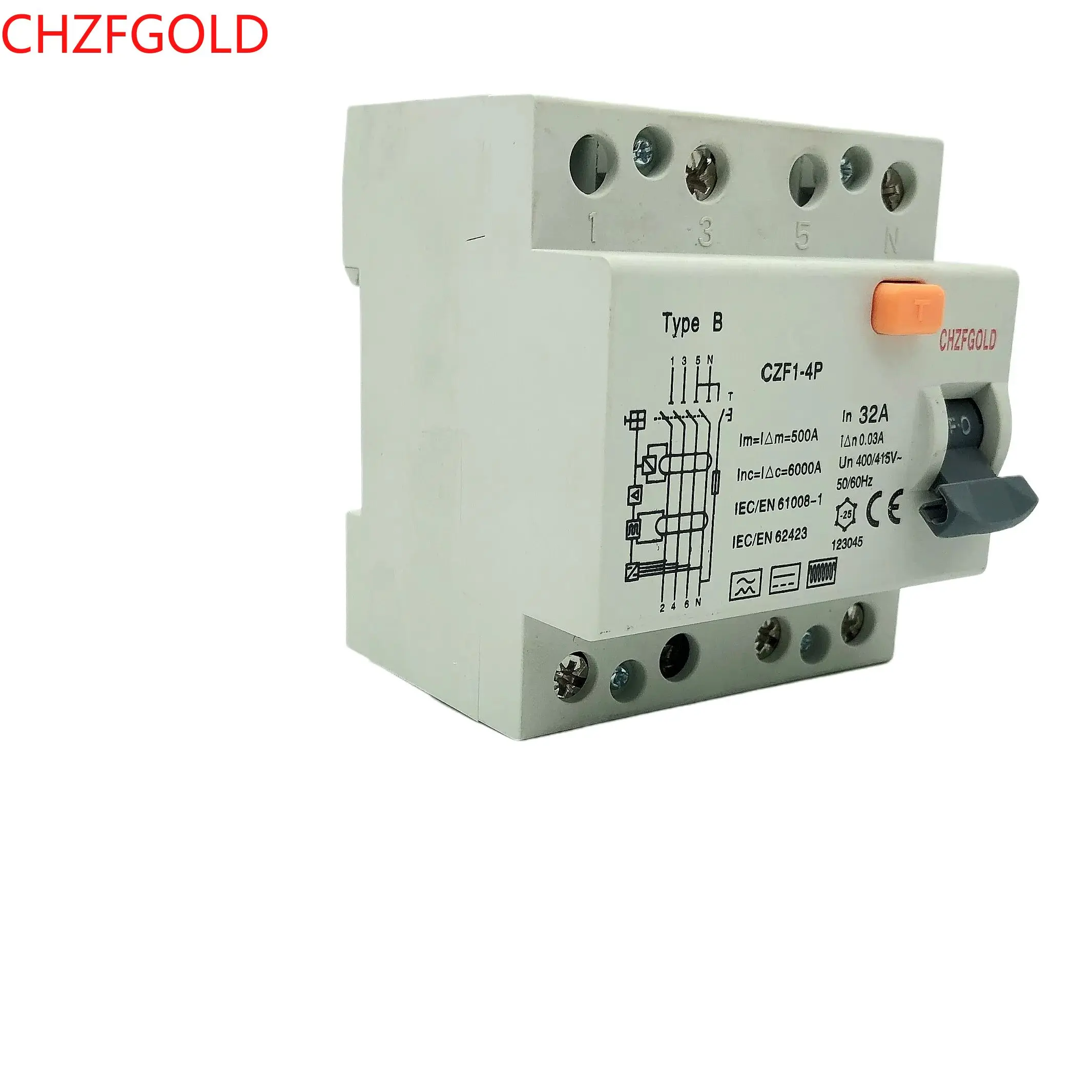 tipo Rcd Rccb ac dc 10ka 400v Elcb Disjuntor Preço 4p 30ma 300ma b