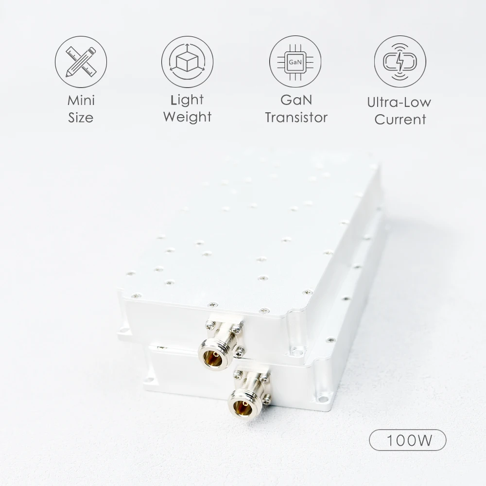 100W 1170-1280MHz 1340-1450MHz 1550-1620MHz 2400-2500MHz 5150-5350MHz 5725-5850MHz GPS WIFI Signal Power Amplifier Module