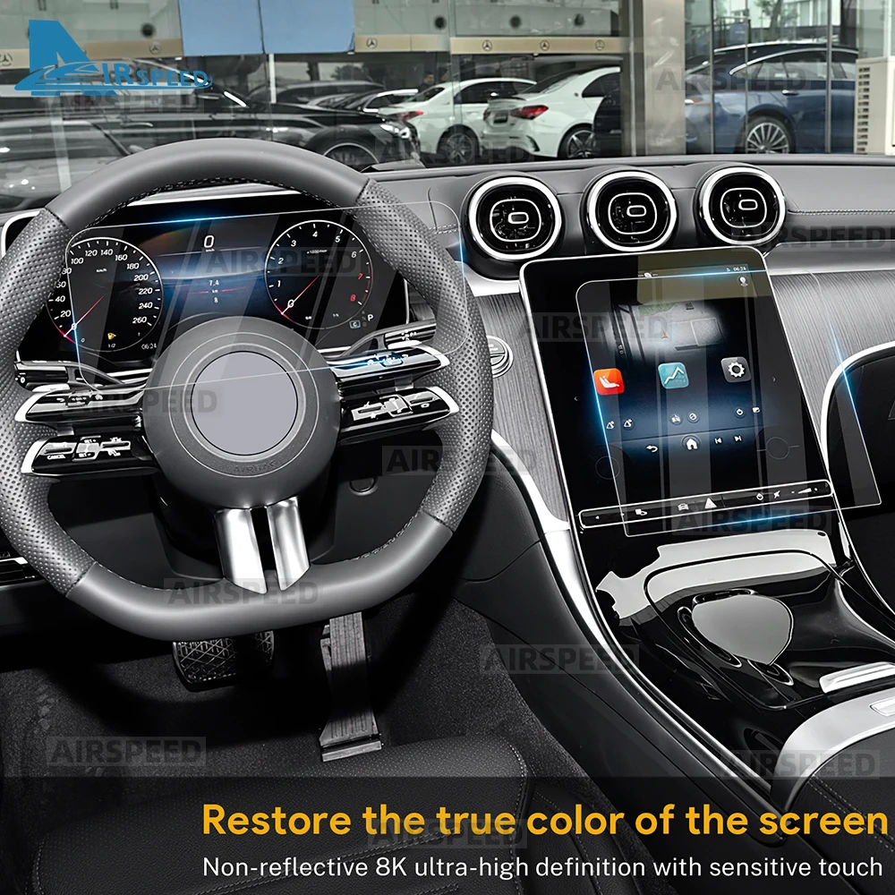 Premium Tempered Glass Screen Protector for Car Dashboard GPS Navigation Film