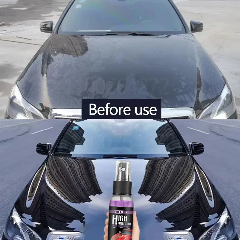 Car Wax Polish Spray Rapid Ceramic Coating Fortify Hydrophobic Intense Gloss Shine For Glass&Wheels&Paint Sealant Detail