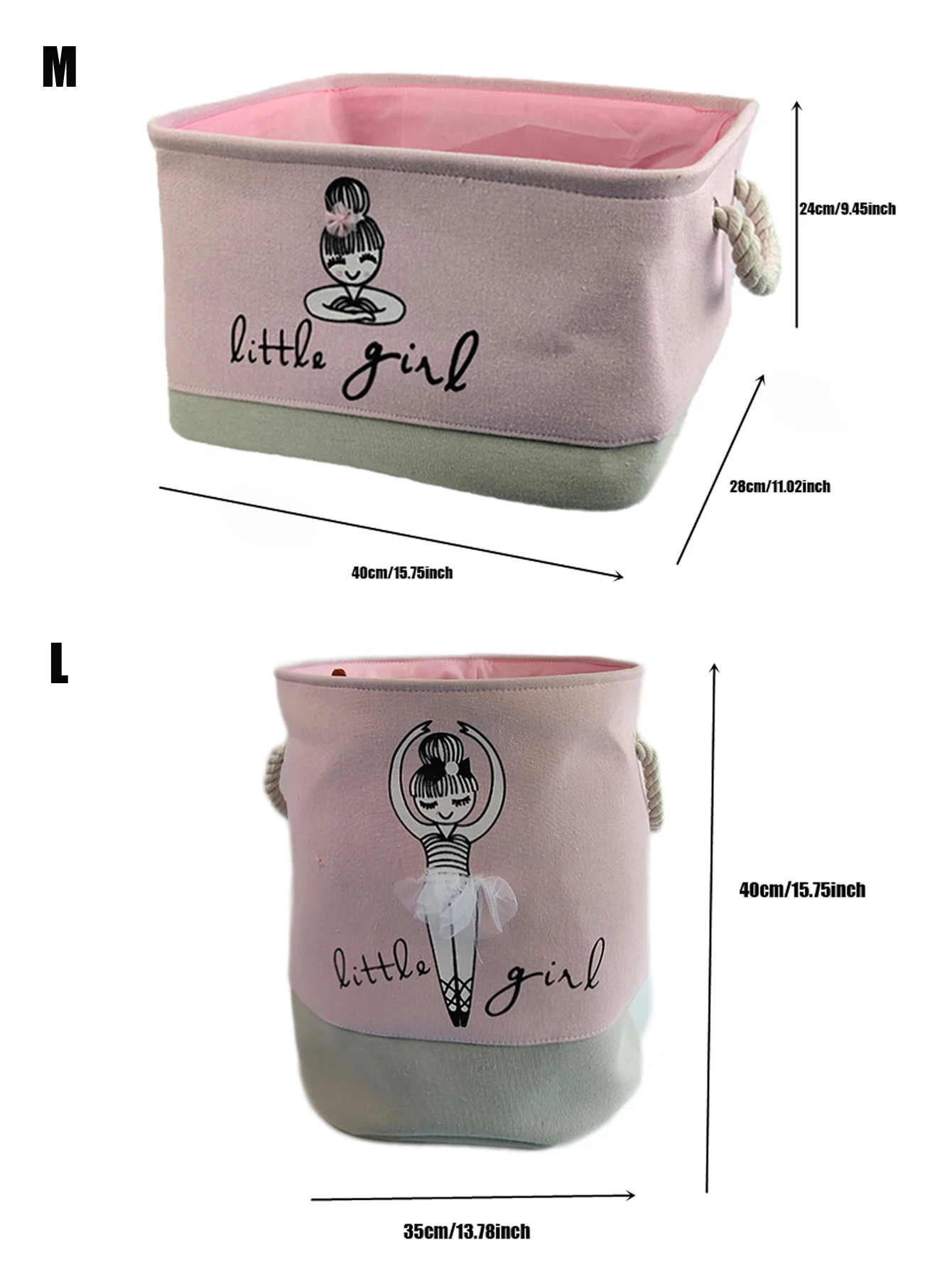 Baby Toys Storage Basket Gift Basket Foldable Canvas Fabric Laundry Basket for Clothes Books Home Organization Room Decor 2