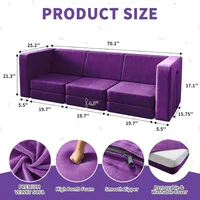 Kids Couch 12PCS,Modular Kids Play Couch for Playroom Bedroom,12 in 1 Multifunctional Kids Sofa for Playing,Creativing,Sleeping 2