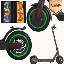 Hubs de roda scooter protetor reflexivo adesivo para xiaomi m365 pro ao ar livre scooter elétrico roda adesivo acessórios ninebot