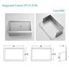 1Piece 304 Stainless Steel Rectanglar Side Mount Trash Chute With Hinged Inward Flip Panel Lid for Kitchen Bath Commerical 6