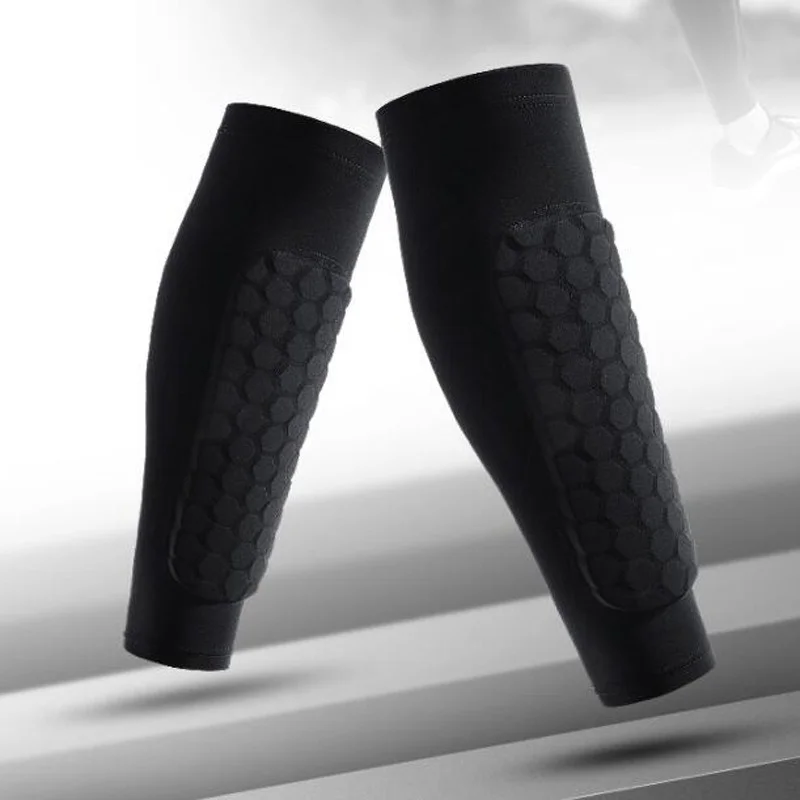 1 piece Honeycomb Soccer Shin Guards Football Shields Sports Legging Shinguards Leg Sleeves Protective Gear Shank Protector soccer shin guards shin guard pads