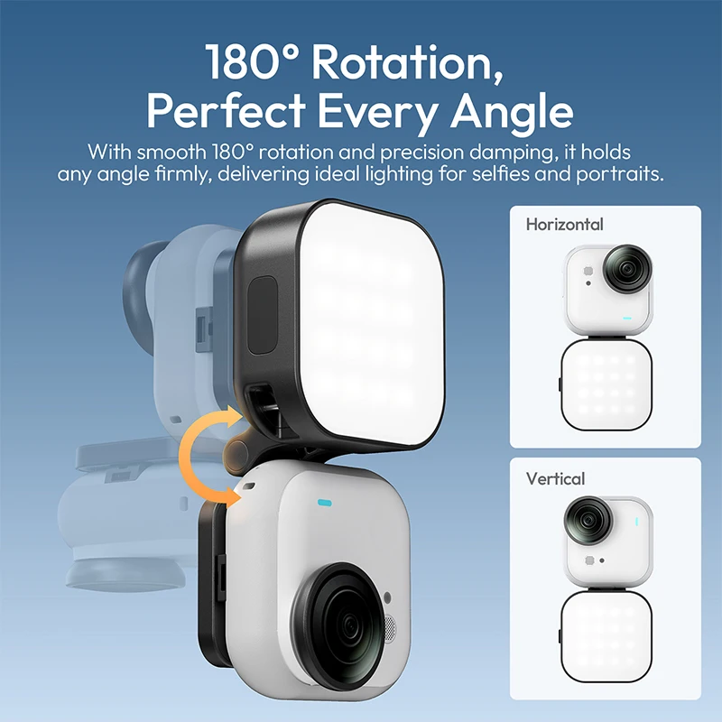 Ulanzi IN07 Mini Magnetic Fill Light for Insta360 Go Ultra Compatible with Go Ultra magnetic base for Vlog Street Photography