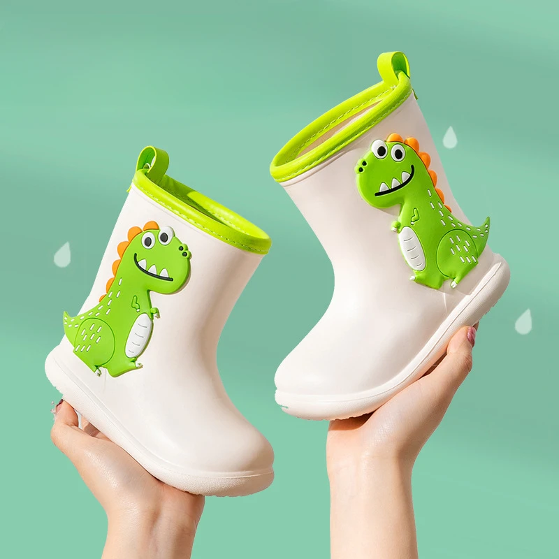 Boys Girls Bear Waterproof Rain Shoes Wear-resistant Non-slip Galoshes for Toddlers baby shoes