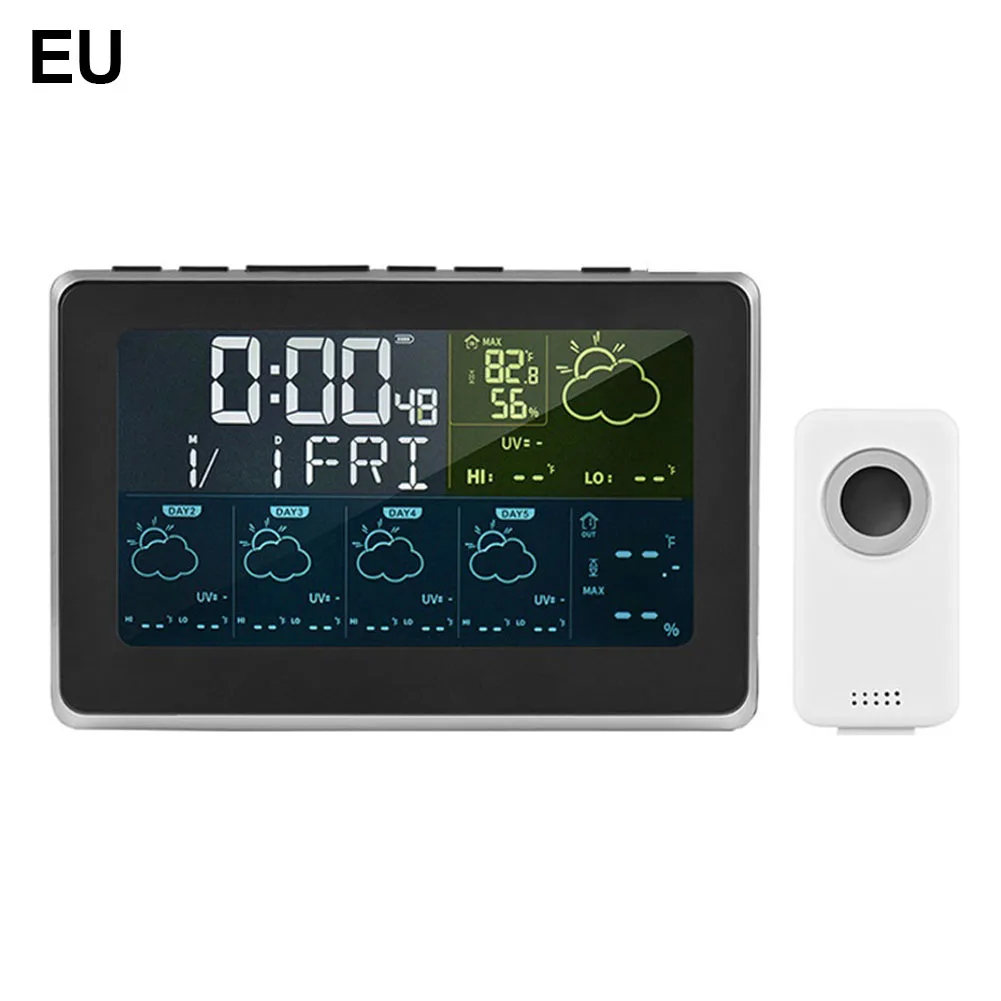 

Wifi Home Weather Station with Large LCD Digital Thermometer Sleepy Alarm Clock for Remote Control Functionality
