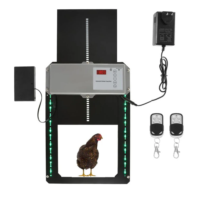 130ft RC Automatic Chicken Coop Door Opener Kit Light Sensor Timer Self