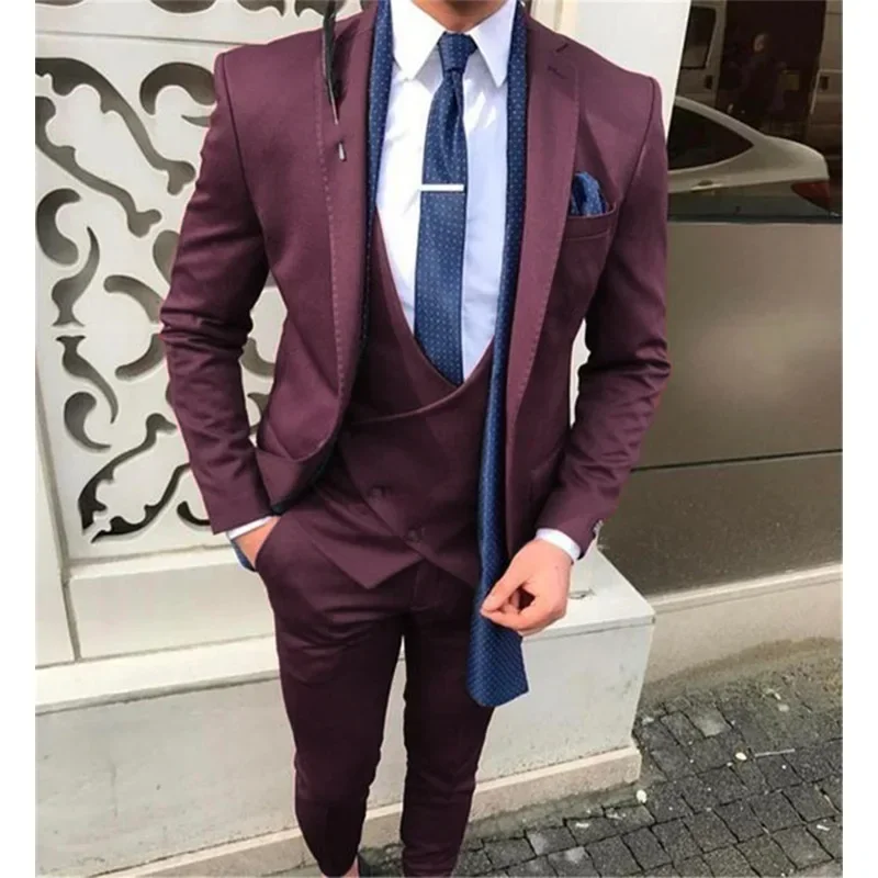2024 New Casual Fashion Men's Suit  Gentleman Suit British Style Banquet Groom Best Man Dress  Suits for Men  Suit Men