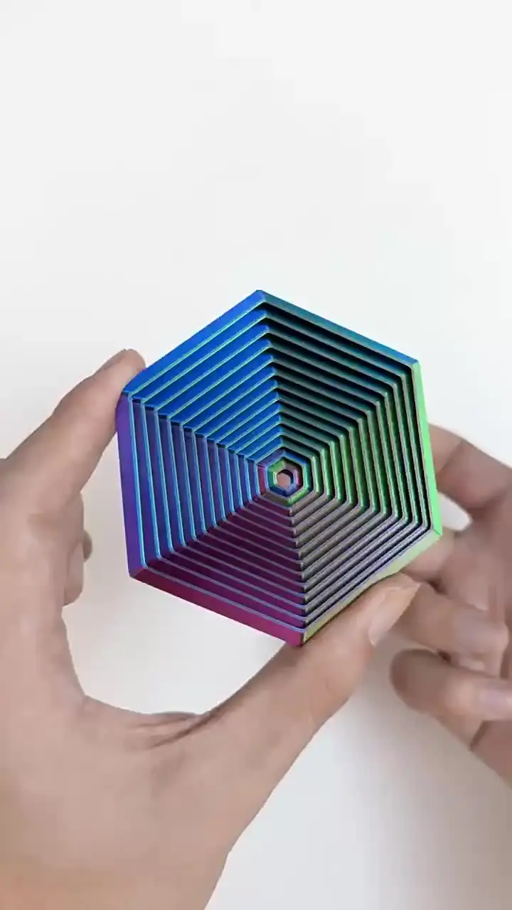 Juguete Antiestrés Hexagonal Fractal De Impresión 3D – Descompresión De Escritorio Deformable Para Niños Y Adultos (PLA)