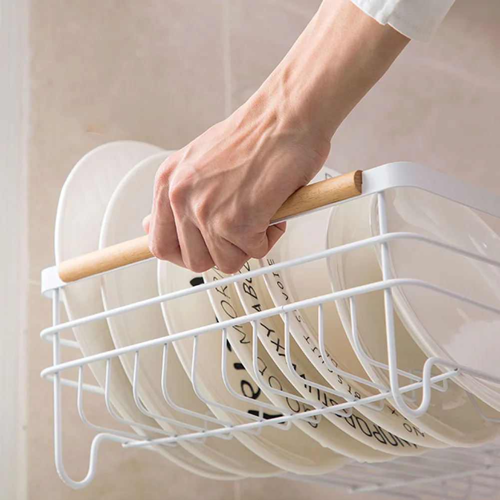 White Iron Dish Drainer dish draining rack Kitchen countertop storage rack: 3 - 5 Days Free Delivery Only UK