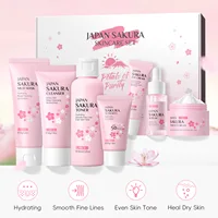 Sakura Skin Care Kit Hydrating Moisturizing Skin Care with Cleansing Pore Treatment and Sunscreen  Cosmetic  Skincare Korean 5