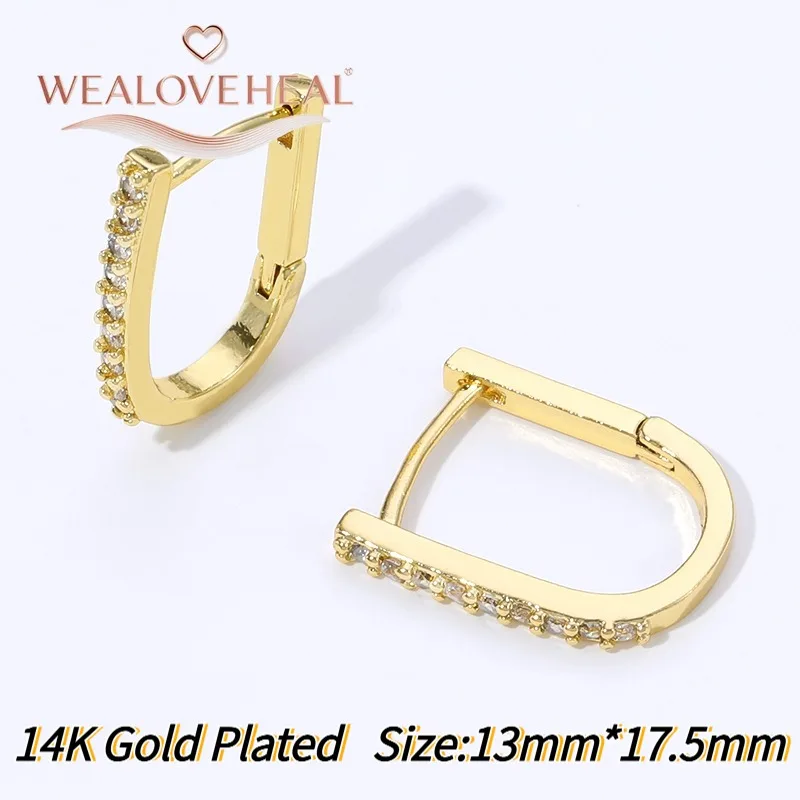 Handgefertigte DIY-Ohrring-Zubehörteile, Modische 14K Vergoldete Messing-Metall-Ohrhaken, Hochwertige Ohrring-Verschlüsse – Detail 25