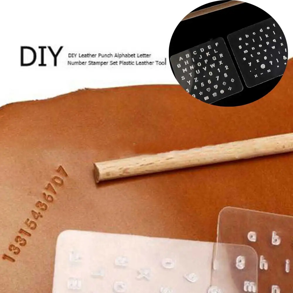 Leather Tools Leather Craft Tool Kit Leather Craft Tools Leather Craft Tool Leather Craft Template 3pcs Craft Leather Stamping Alphabet Letter Number Printing Template Letter Number Stamper Leathercraft DIY Leather Tool