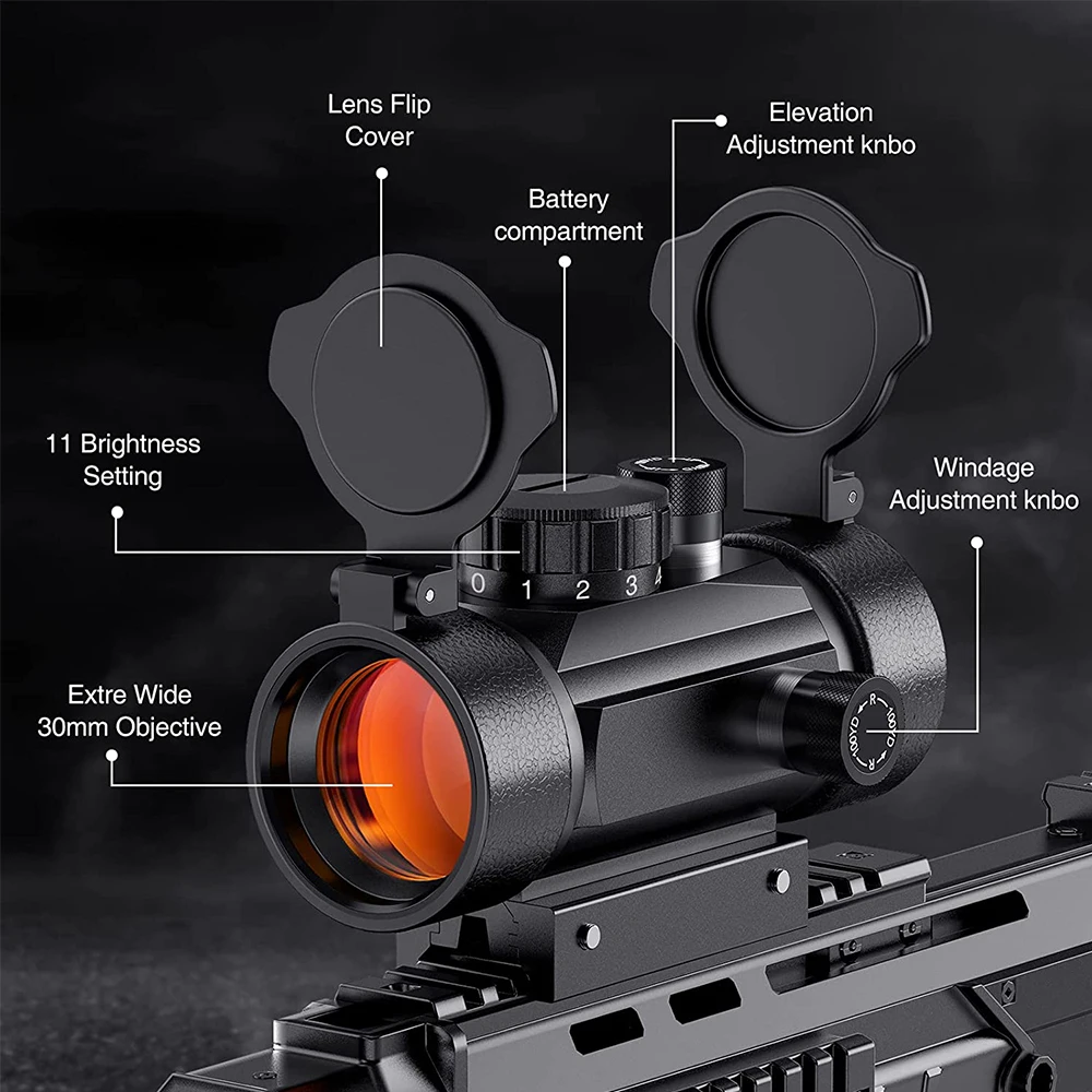 Red Dot Sight Hunting Rifle Scope Green Red Dot Reflex Sight Riflescope 11/20mm Mount Airsoft Hunting 1x30 1x40 2x40mm red dot sight rifle scope