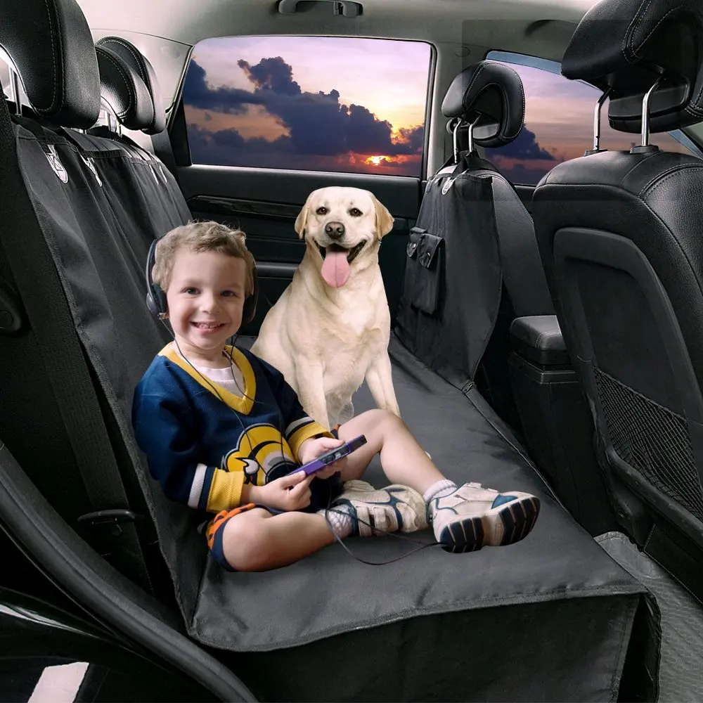 Dog Car Seat Cover for Back Seat Car Waterproof Pet Rear Cover Protector For Outing Dogs Cars Trucks and SUVs