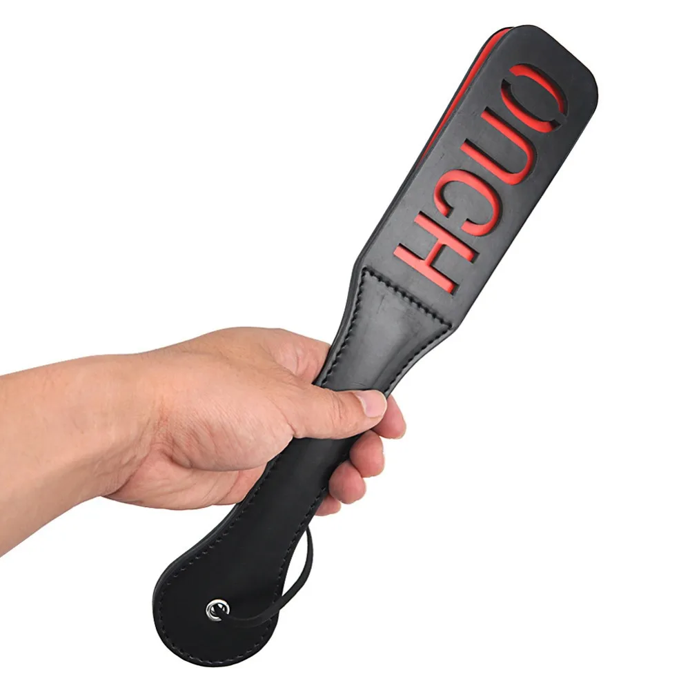 32CM Leather Double-deck Spanking Paddle Sex Toy for Woman Men Paddle Spank Butt SM Sex Whip Fetish Bondage Erotic Toys sex party toys,erotic sex toy,sex toys,sex bondage toys