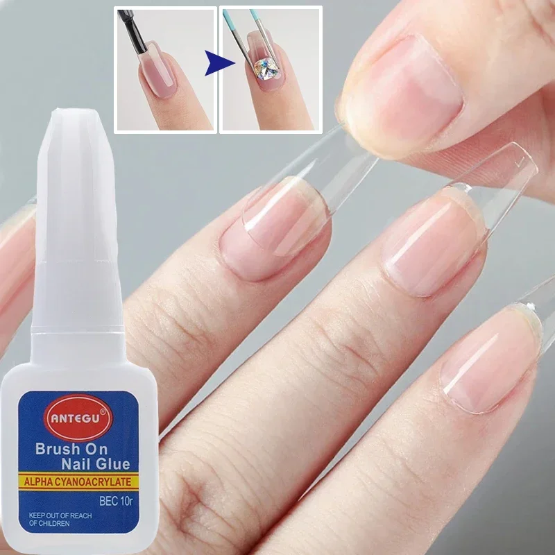 Amazon.com: Brush On Nail Glue for Press On Nails, Extra Strong Nail Glue  for Acrylic Nails, Waterproof Nail Glue for Fake Nails Long Lasting Nail  Glue, Professional Nail Glue for Nail Tips (