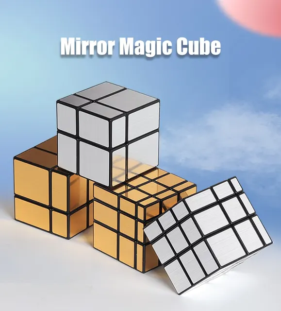 センソミラーマジックキューブ2x2 3x3 3ゴールデンシルバー