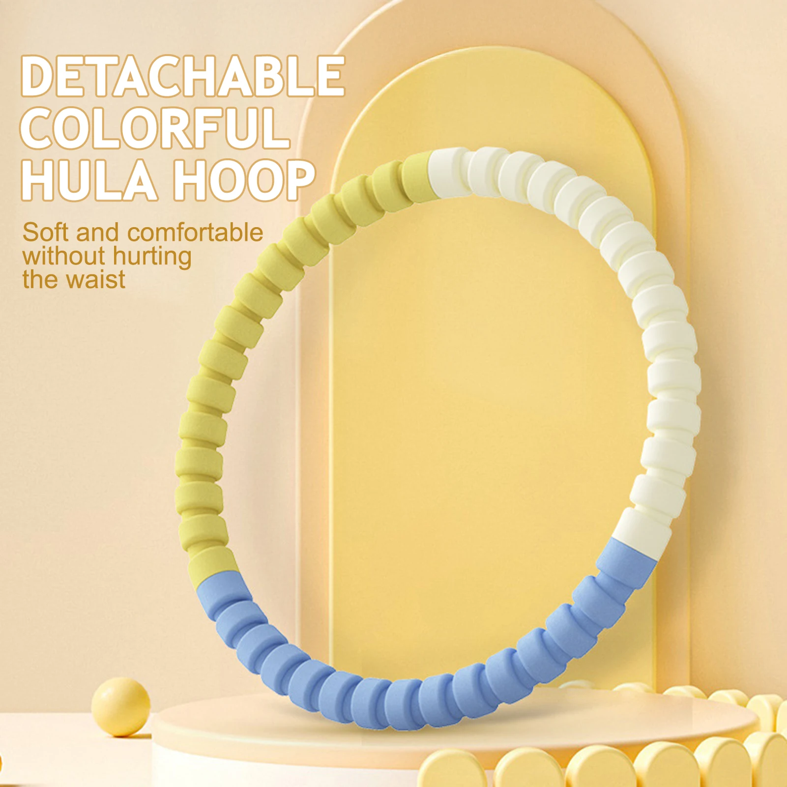 3/4/5/6 Tubes Portable Hula Circle Detachable Exercise Hoops Children Body Building Sports Hoop Adult Waist Loss Weight Hoop