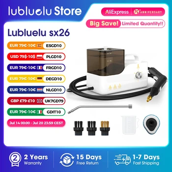 Lubluelu SX26 Handheld Steam Cleaner 2600W 105°C High Pressure for Kitchen Grease, Bathroom Tiles, Car Interiors, Floors, Deep Cleaning 1