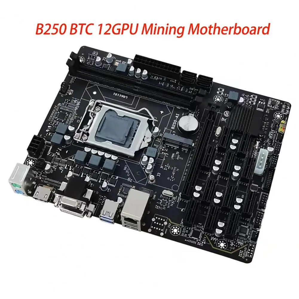 그래픽 카드 마더 보드 빠른 속도 공간 절약형 파일 전송 전문 사용을위한 B250 BTC 마이닝 머신 마더 보드