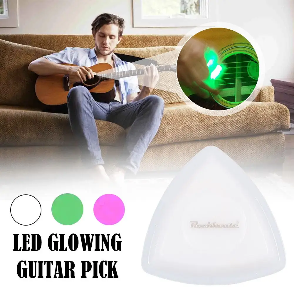 

LED Glowing Guitar Pick Unique Picks For Bass Electric Guitar Acoustic Guitar Mandolin And Bass Touch Luminous Guitar Plect I8U7