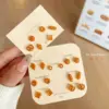 2025 New Cute Fashion INS Caramel Bread Donut Shape Stud Earrings Set for Women Kids Sweet Creative Cartoon Earring Jewelry Gift 1
