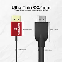 Alvin's สาย 8K สาย HDMI 2.1 48Gbps ความเร็วสูง 2.4 มม.บางเฉียบ HDMI 8K 60Hz 4K 120Hz สําหรับ Sony A7 A9, BMPCC, สําหรับ Canon C70, 2