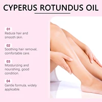 OceAura Cyperus Rotundus huile pour épilation doux lisse soins de la peau hydratation profonde Anti inhibition de la croissance des cheveux après rasage huile 3