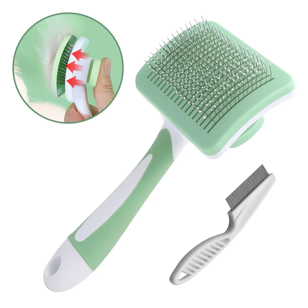 Pet Hair Shedding Comb Dog Cat Brush Grooming Long Hair Indoor Cats Brush Hair Remover Cleaning