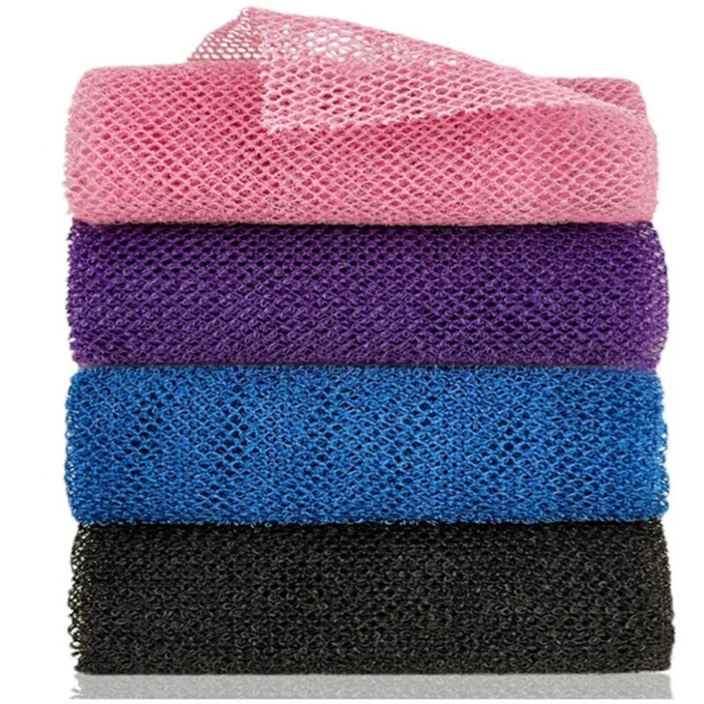 Exfoliating Scrubber Exfoliating Mesh African Exfoliating Net Sponge Long Strip Skin Smoother African Net Long Smooth Skin Back Scrubber