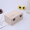 S/M/L Wooden Storage Box Plain Wood + Lid Multifunction Square Hinged Craft Gift Boxes For Home Supply Storage Decorations 5