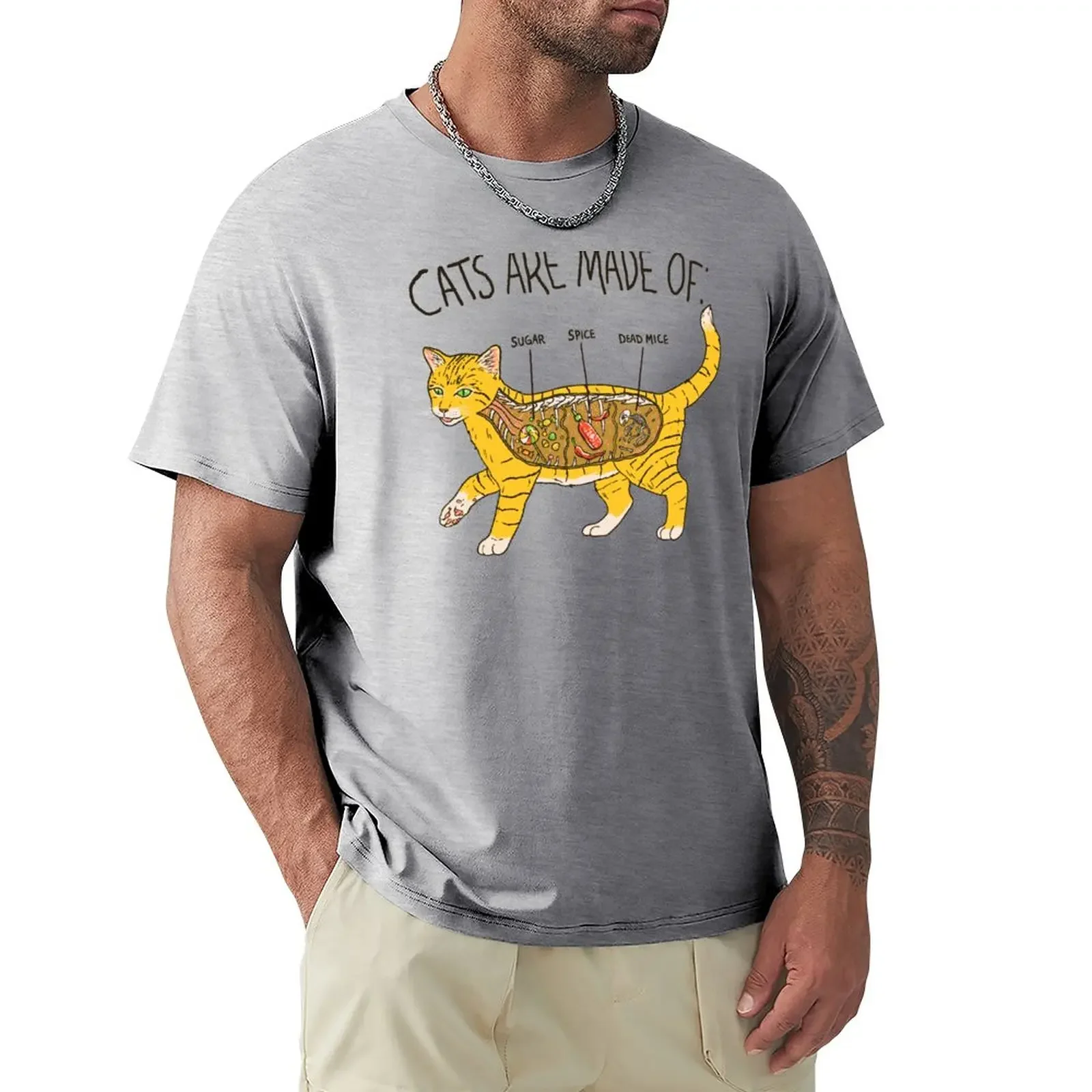 

Cat Anatomy T-Shirt plus sizes new edition kawaii clothes men t shirt