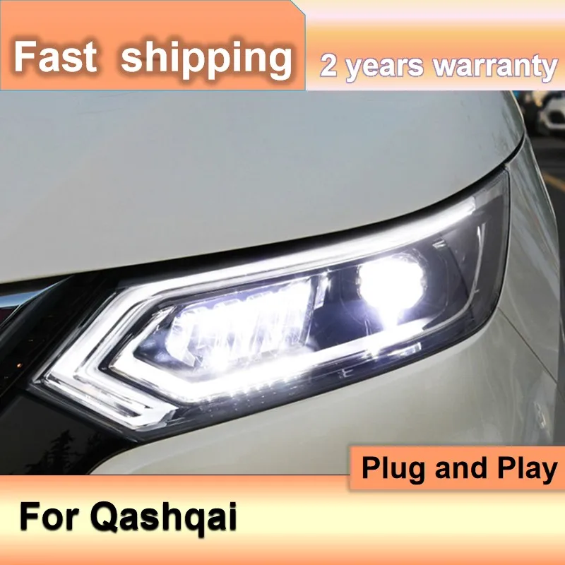 

Car Accessories for Nissan Qashqai Head Light 2018-2020 Qashqai Headlight LED DRL Turn Signal High Beam Projector Lens