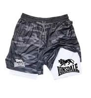 Men's performance shorts Solid color 2 in 1 Athletic shorts Compression Elastic athletic shorts Quick dry fitness workout 1