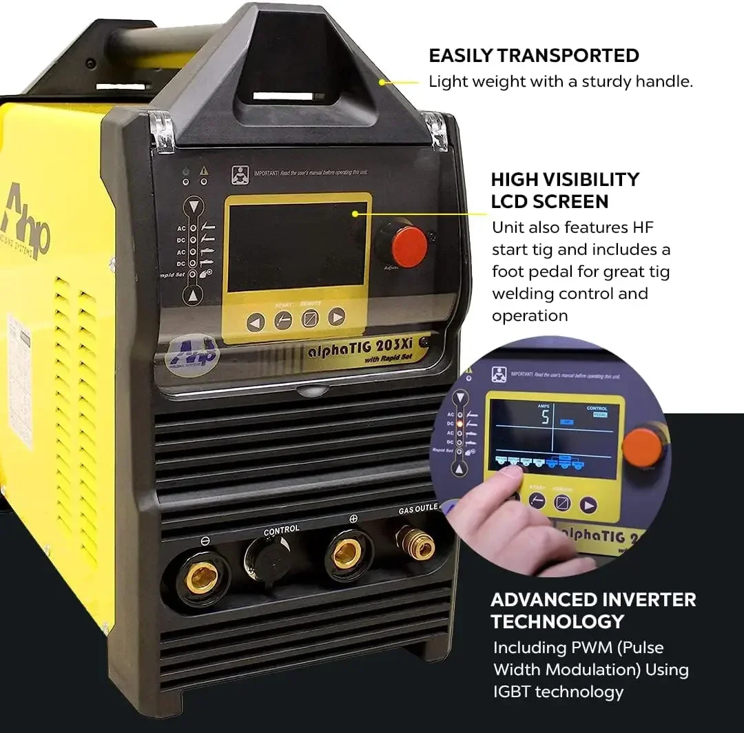 Welding Machine 203Xi 200 Amp AC DC Tig Stick Welder with Pulse 110V 220V LCD Display 3 Year Warranty 3